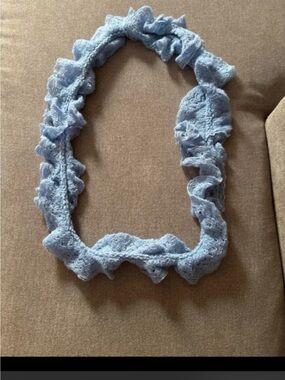 Light Blue Ruffled Scarf - Women Accessories